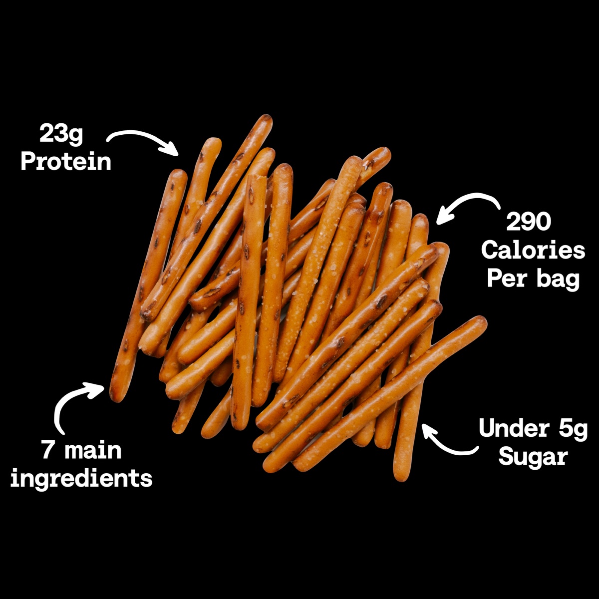 Power Pretzels sticks with 23g protein